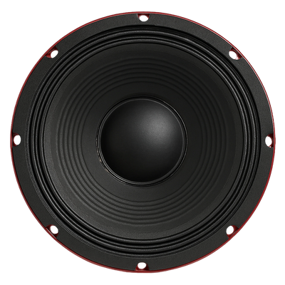 Black speaker cone with red rim