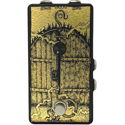 Black and gold Lichtlaerm The Key and The Gate Noise Gate pedal for guitars