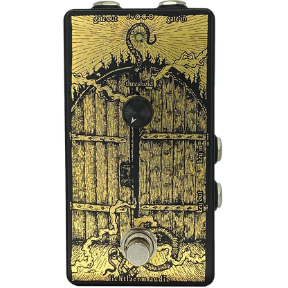 Black and gold Lichtlaerm The Key and The Gate Noise Gate pedal for guitars