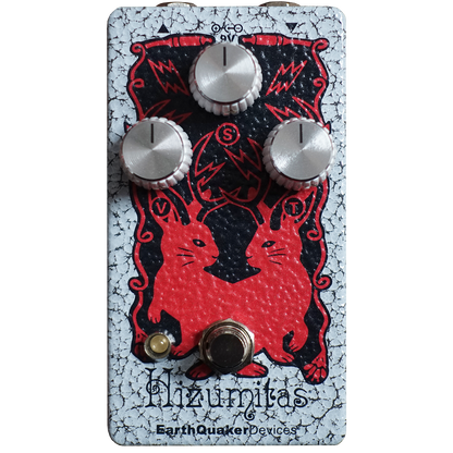 EarthQuaker Devices effects pedal with red and black design on a white background