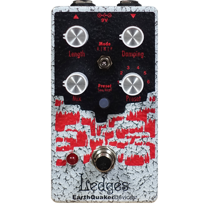 White Black Red Hammered EarthQuaker Devices Ledges Reverb Tri-Dimensional Reverberation Machine